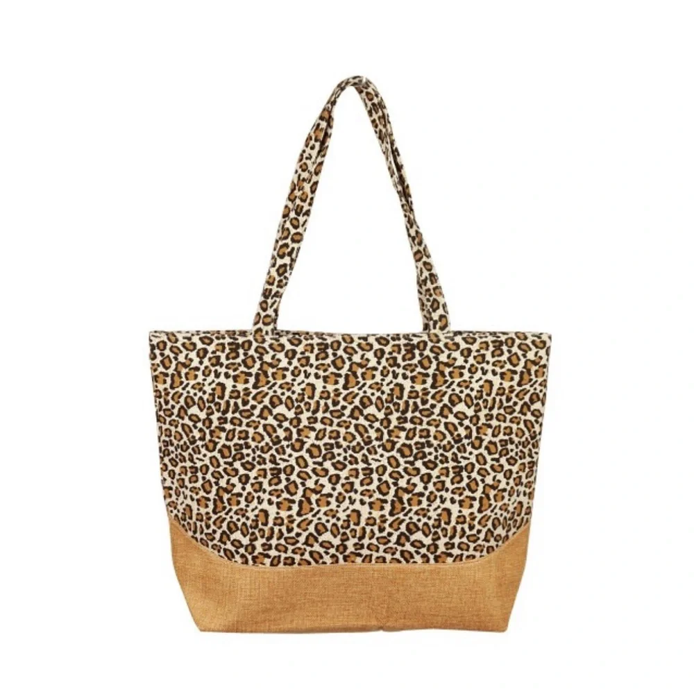 Leopard Print Canvas Tote Bag - Picture 4 of 4